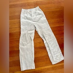 Reformation linen wide leg high waisted pant. Size 4.
